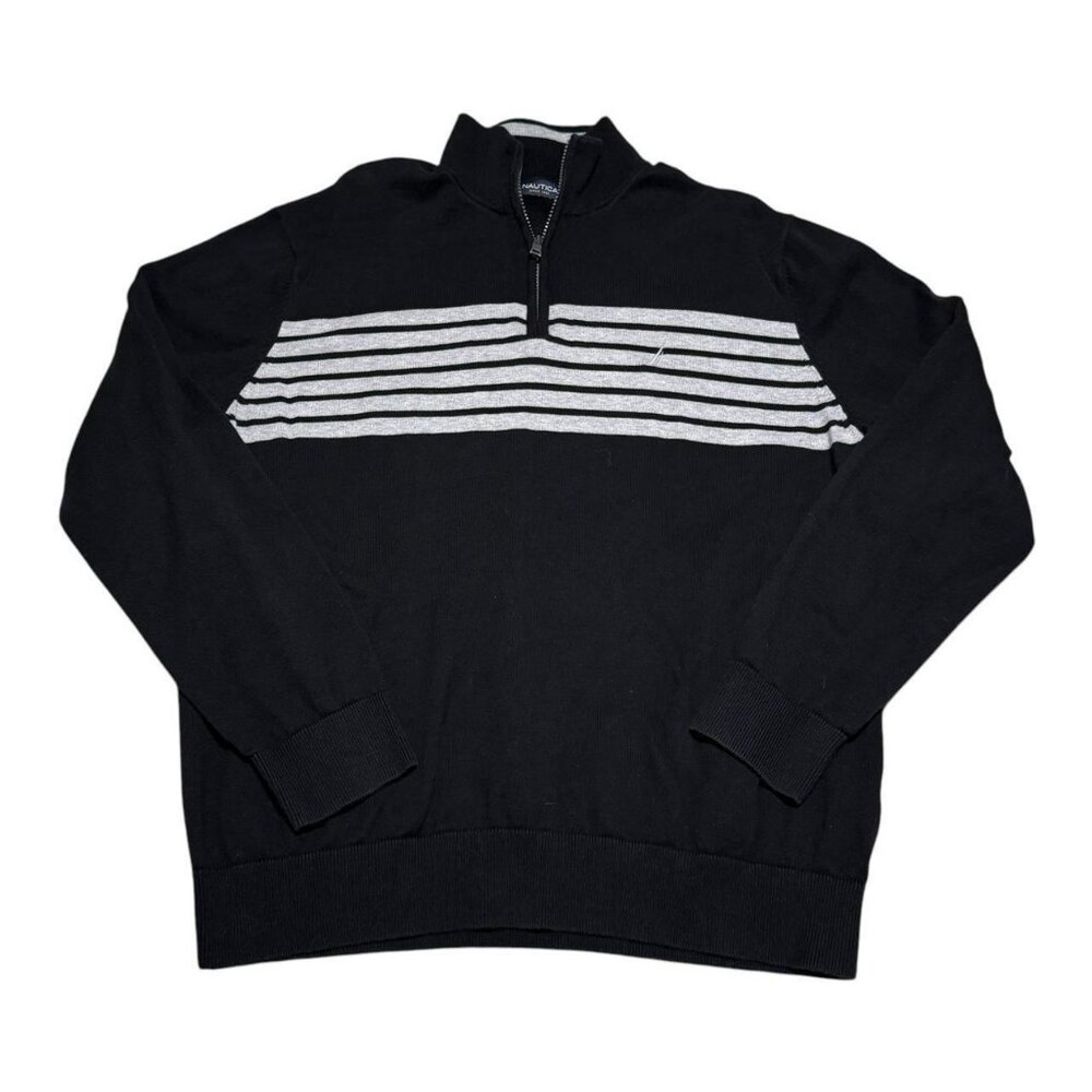 Nautica Embroidered Logo 1/4 Zip‎ Pullover Sweater Adult XL